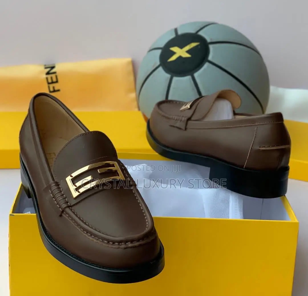 Fendi Quality Luxury Men Genuine Leather Shoe