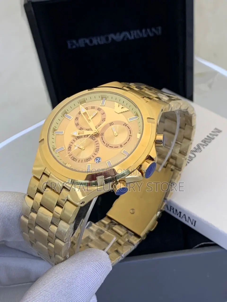 Emporio Armani Quality Luxury Men Chronograph Wristwatch