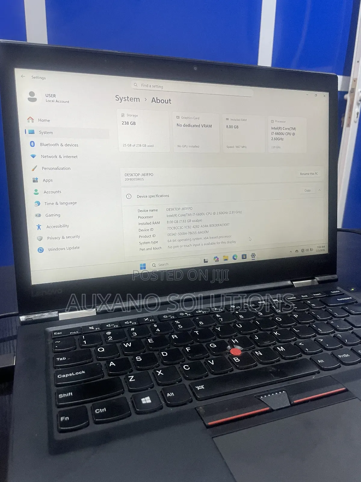 Laptop Lenovo ThinkPad X1 Carbon 8GB Intel Core I7 SSD 256GB