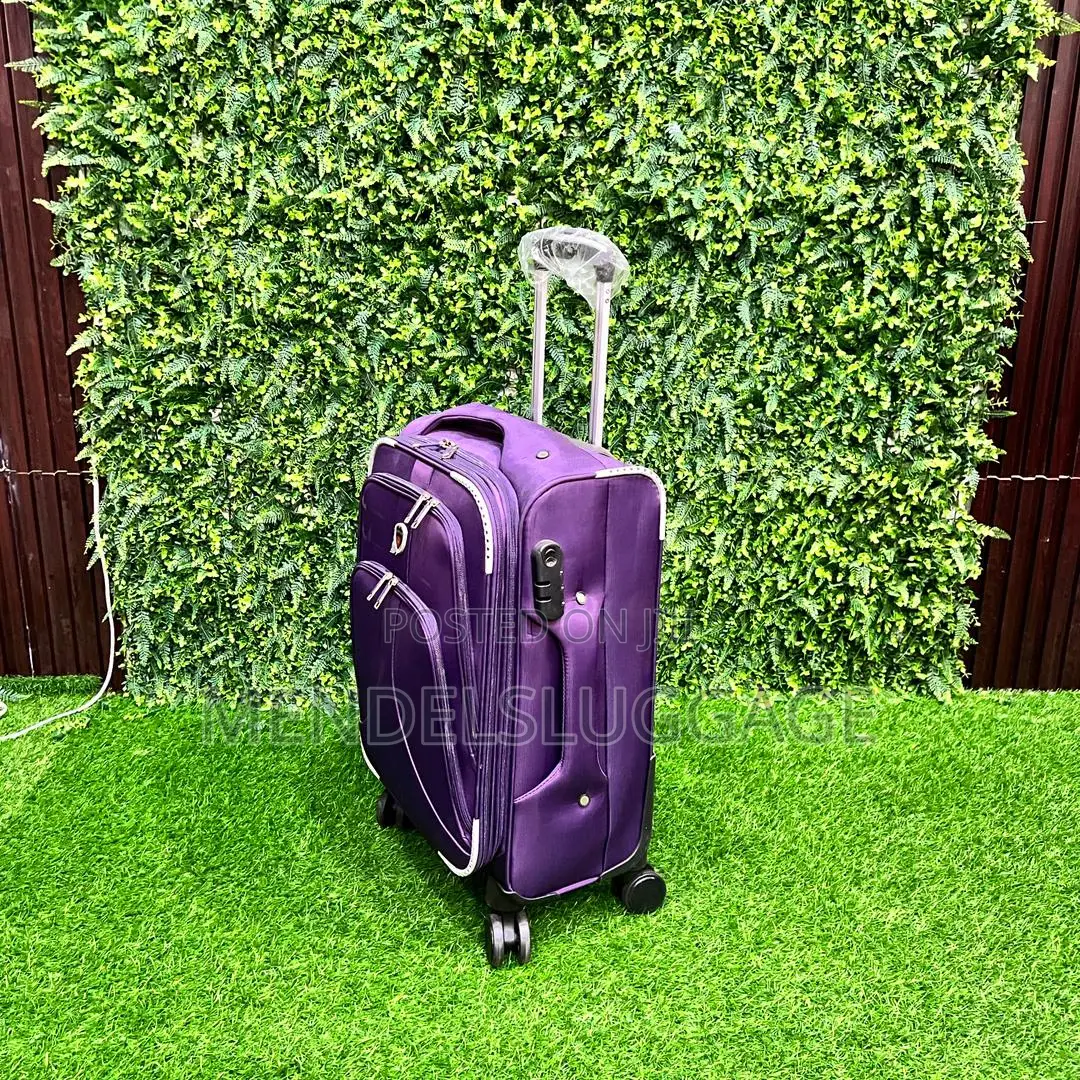 3-in-1 Purple Travel Luggage Set