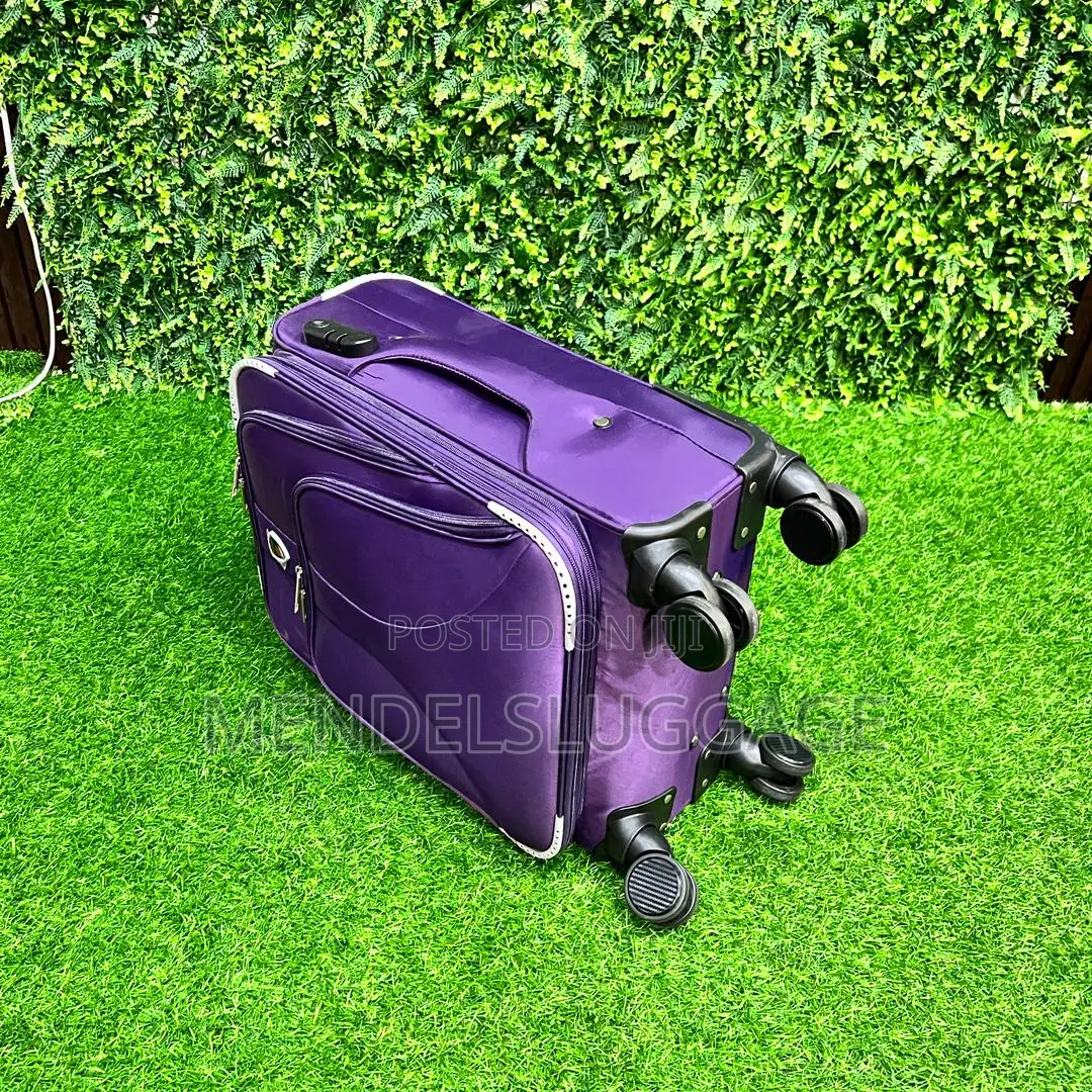 3-in-1 Purple Travel Luggage Set