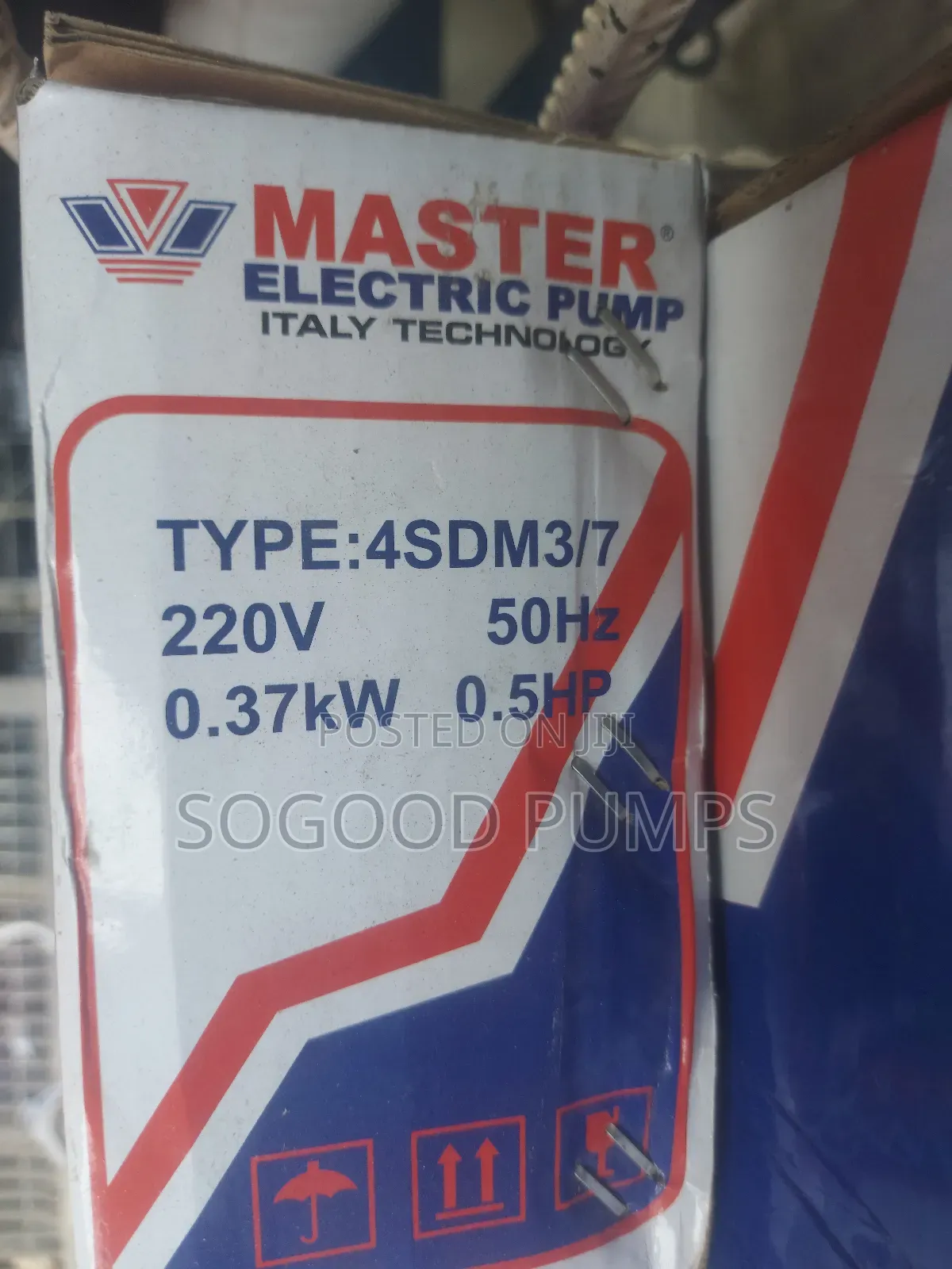 Master Submersible Pump Type 0.37kw/0.5hp