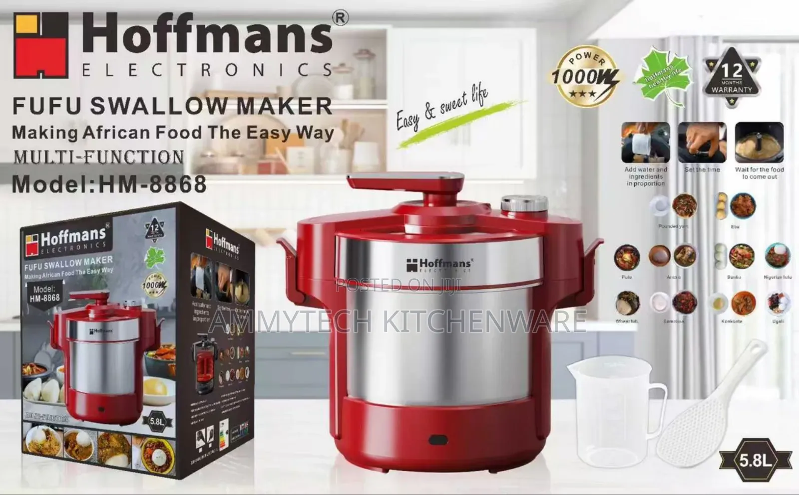 Hoffman Automatic Swallow Maker Fufu Pounding Blender/Machine