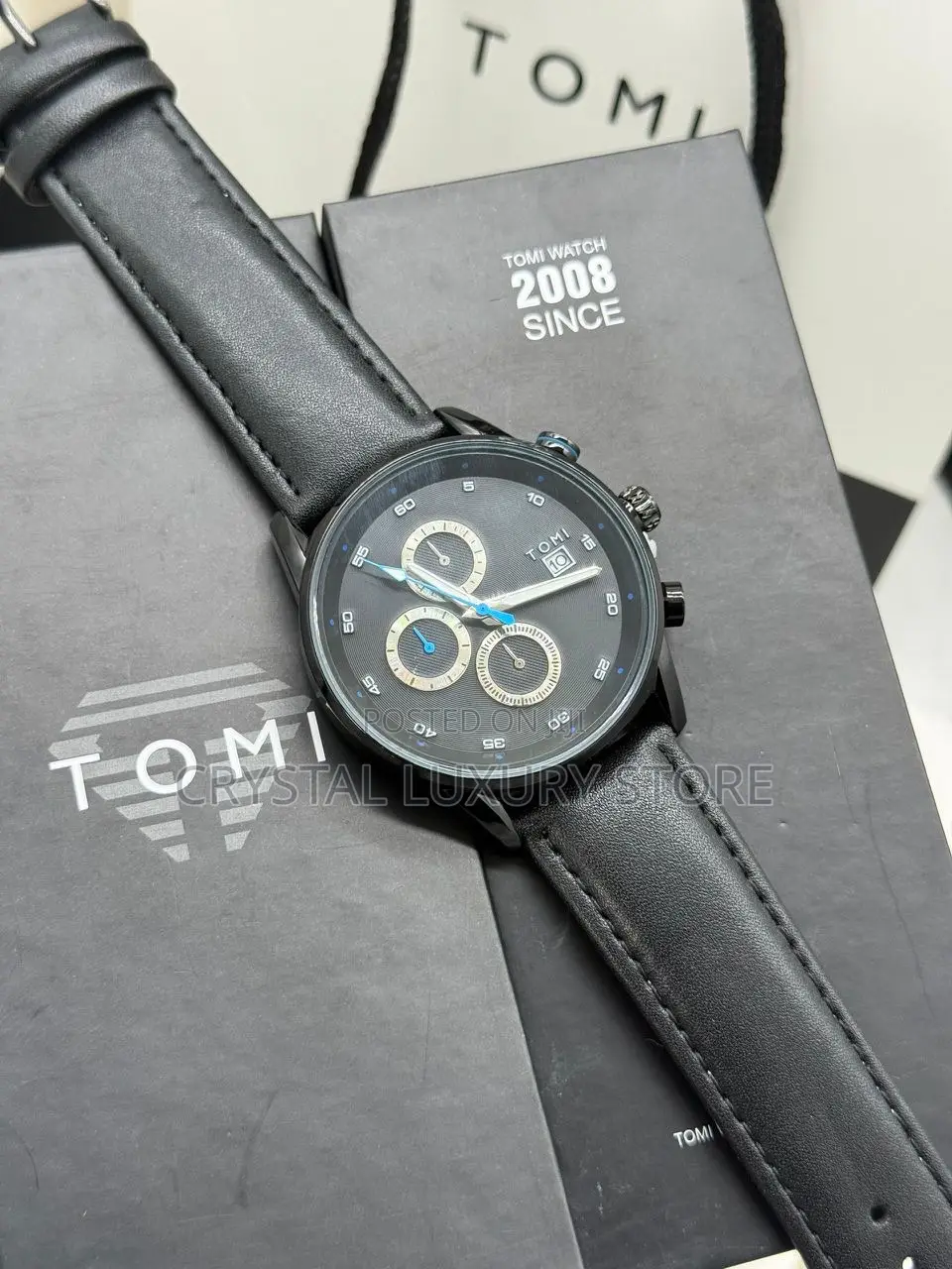 Tomi Quality Men Genuine Leather Wristwatch