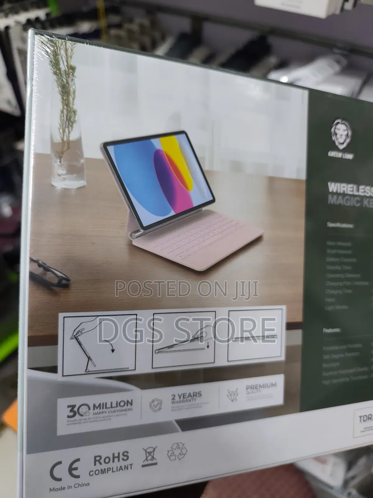 Green Lion Wireless Keyboard Case iPad 10th Gen,11" A16 (2025) Pink