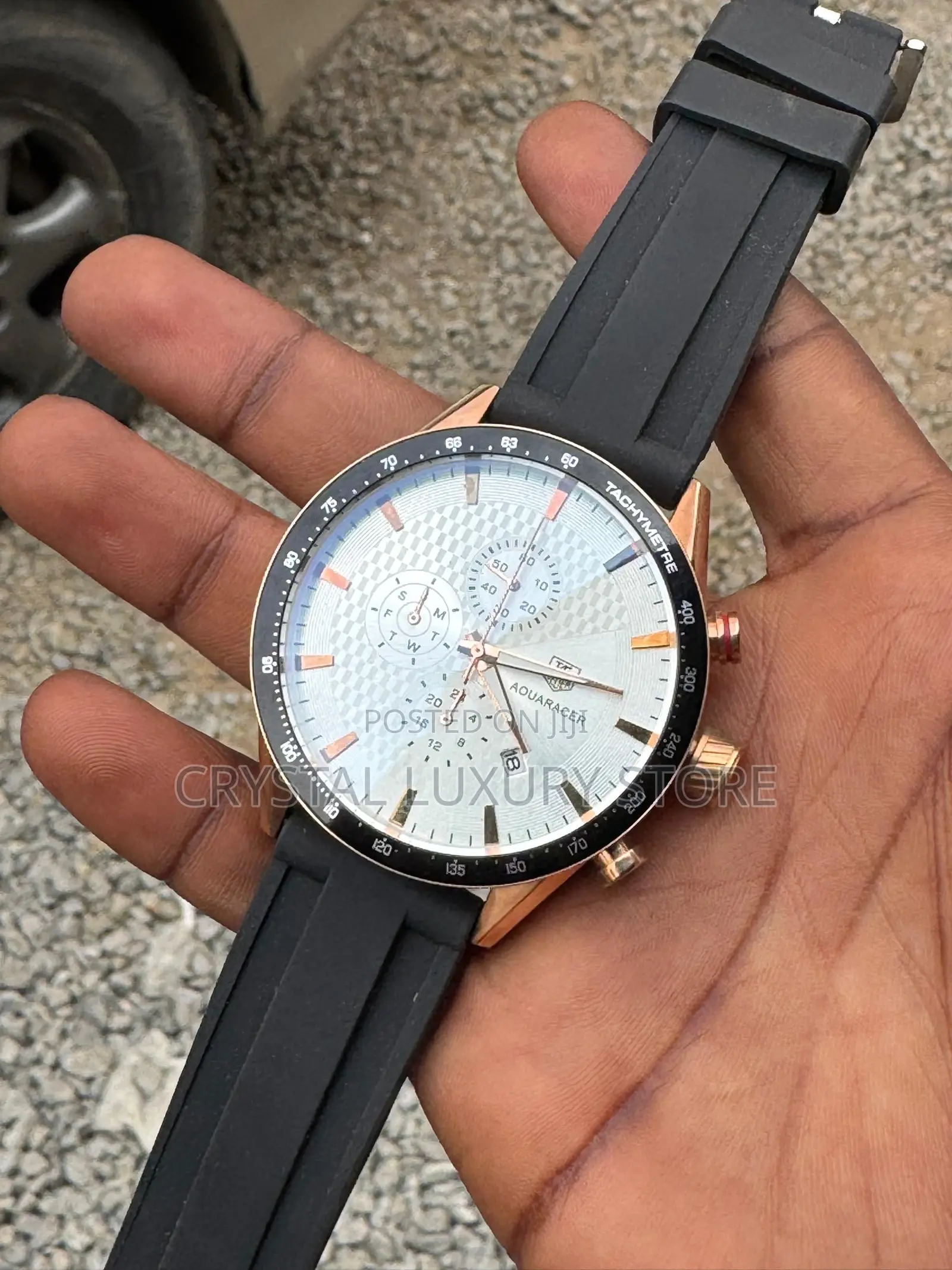 Cartier Quality Rubber Strap Wristwatch
