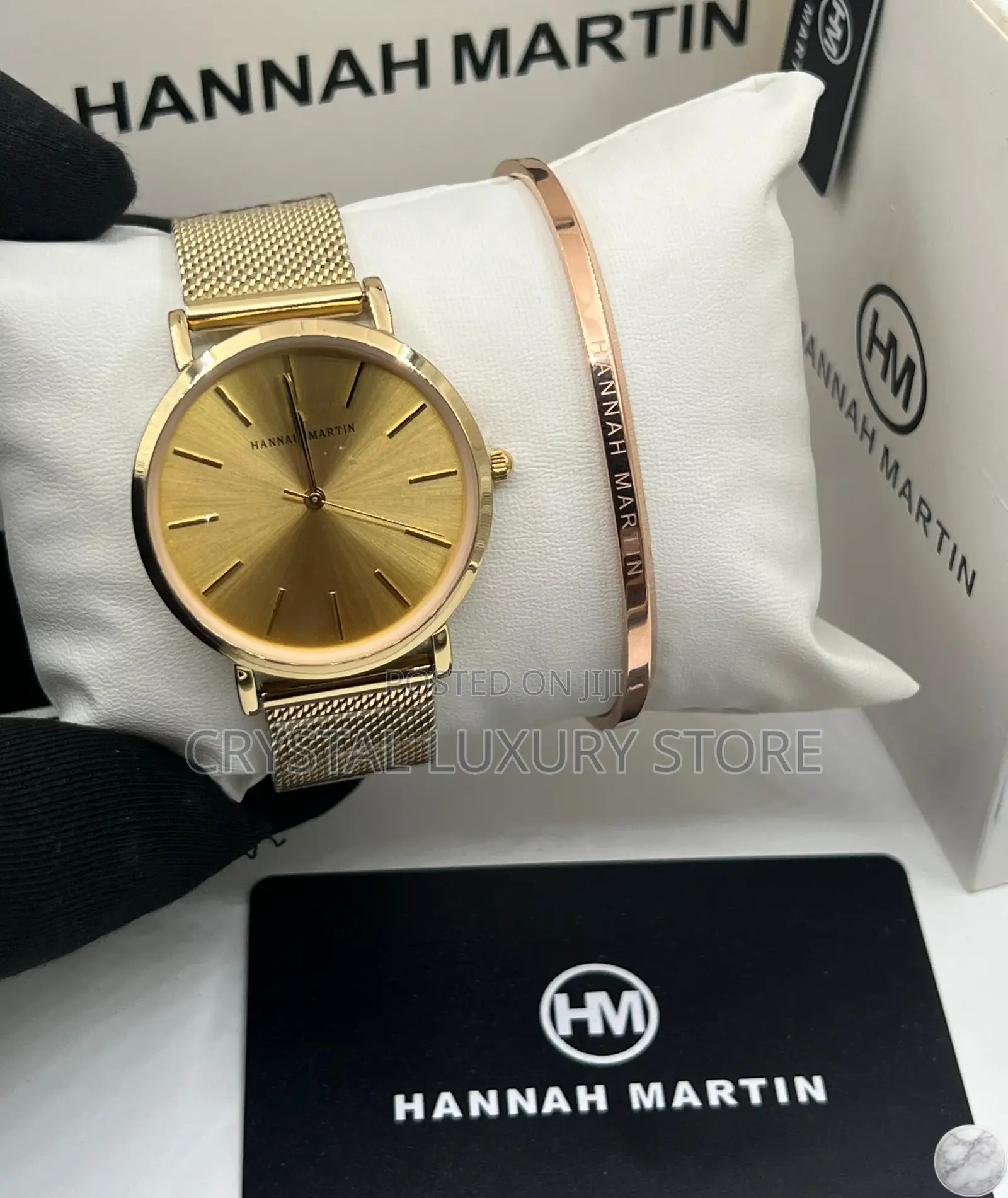 Hannah Martin Quality Men Chain Strap Wristwatch