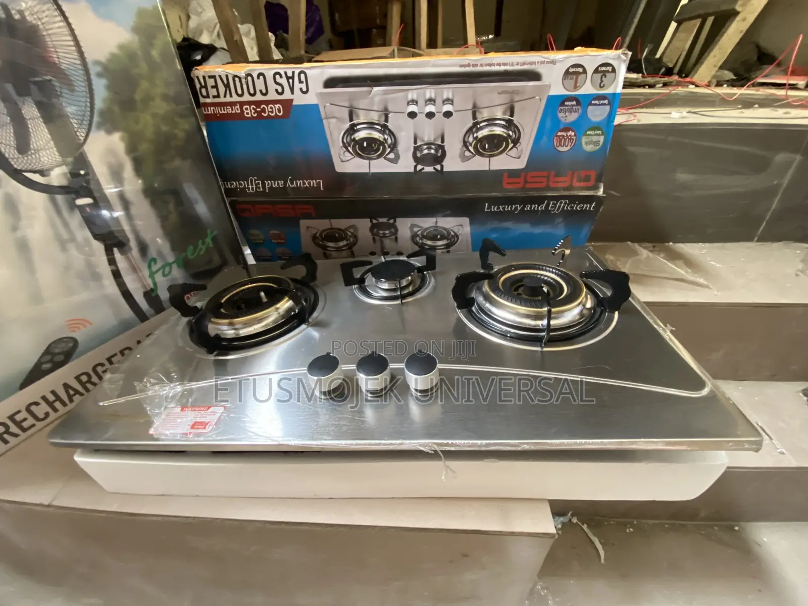 Qasa Build in/Table 3burners Gas Cooker