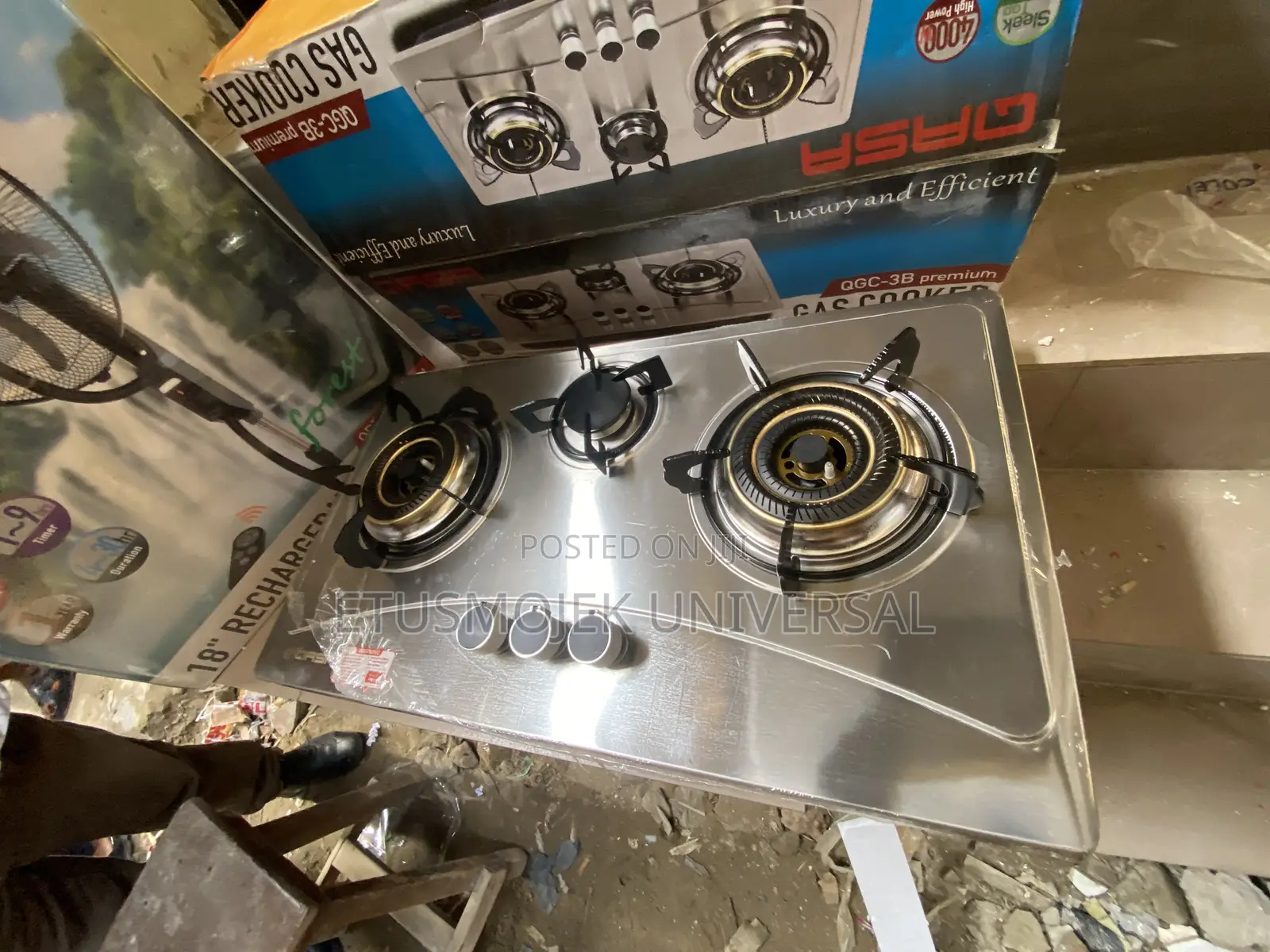 Qasa Build in/Table 3burners Gas Cooker