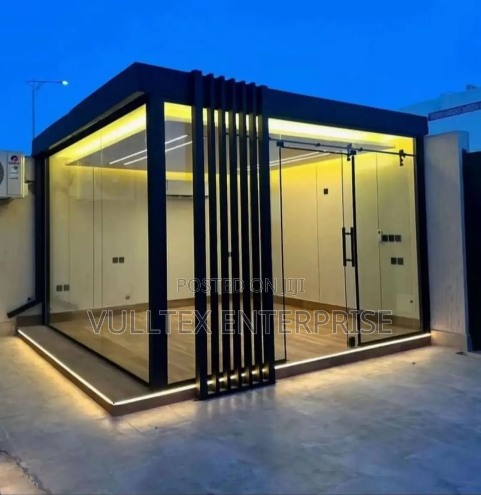 Pergola With Glass Wall