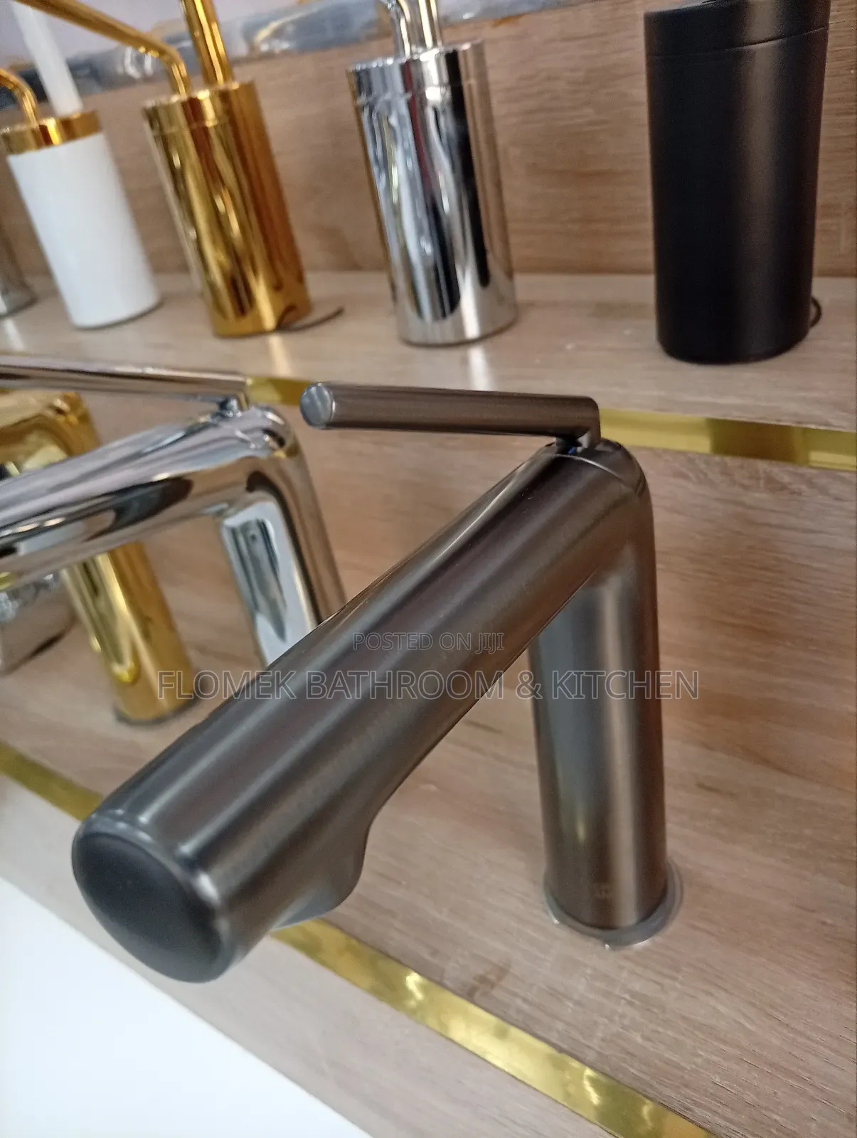 Sleek And Modern Matte-black Mixer Tap.