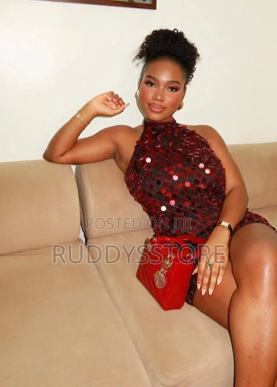 Classic Halter Neck Sequence Dress