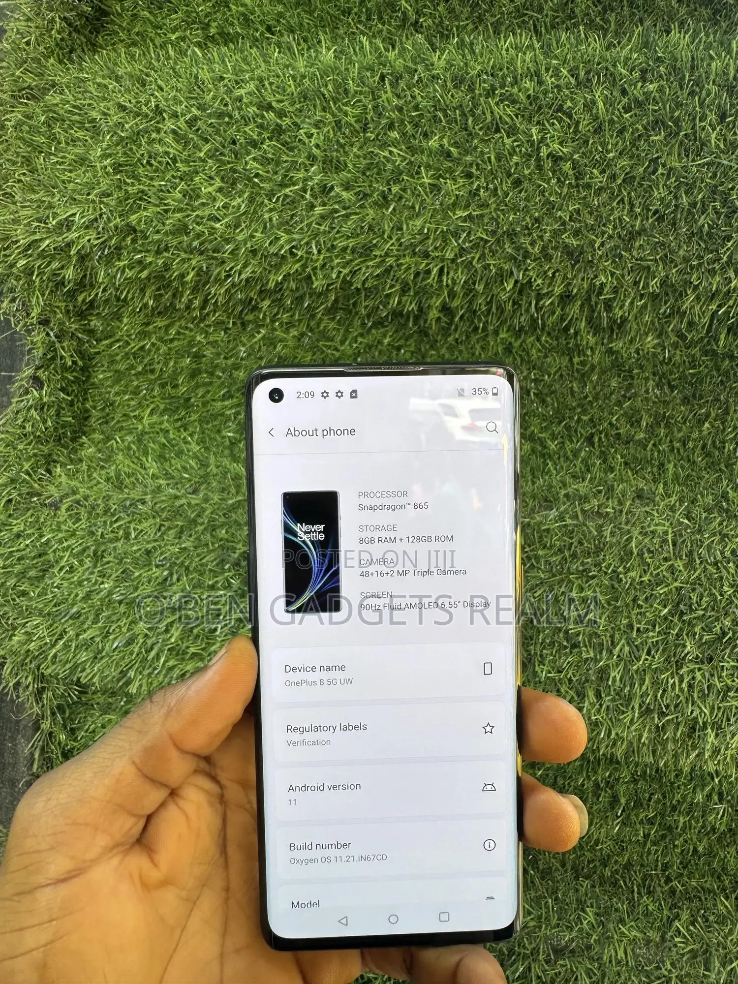 OnePlus 8 5G UW (Verizon) 128 GB Black