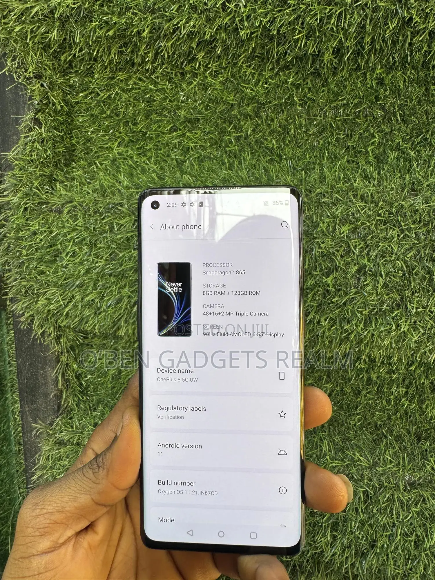 OnePlus 8 5G UW (Verizon) 128 GB Black