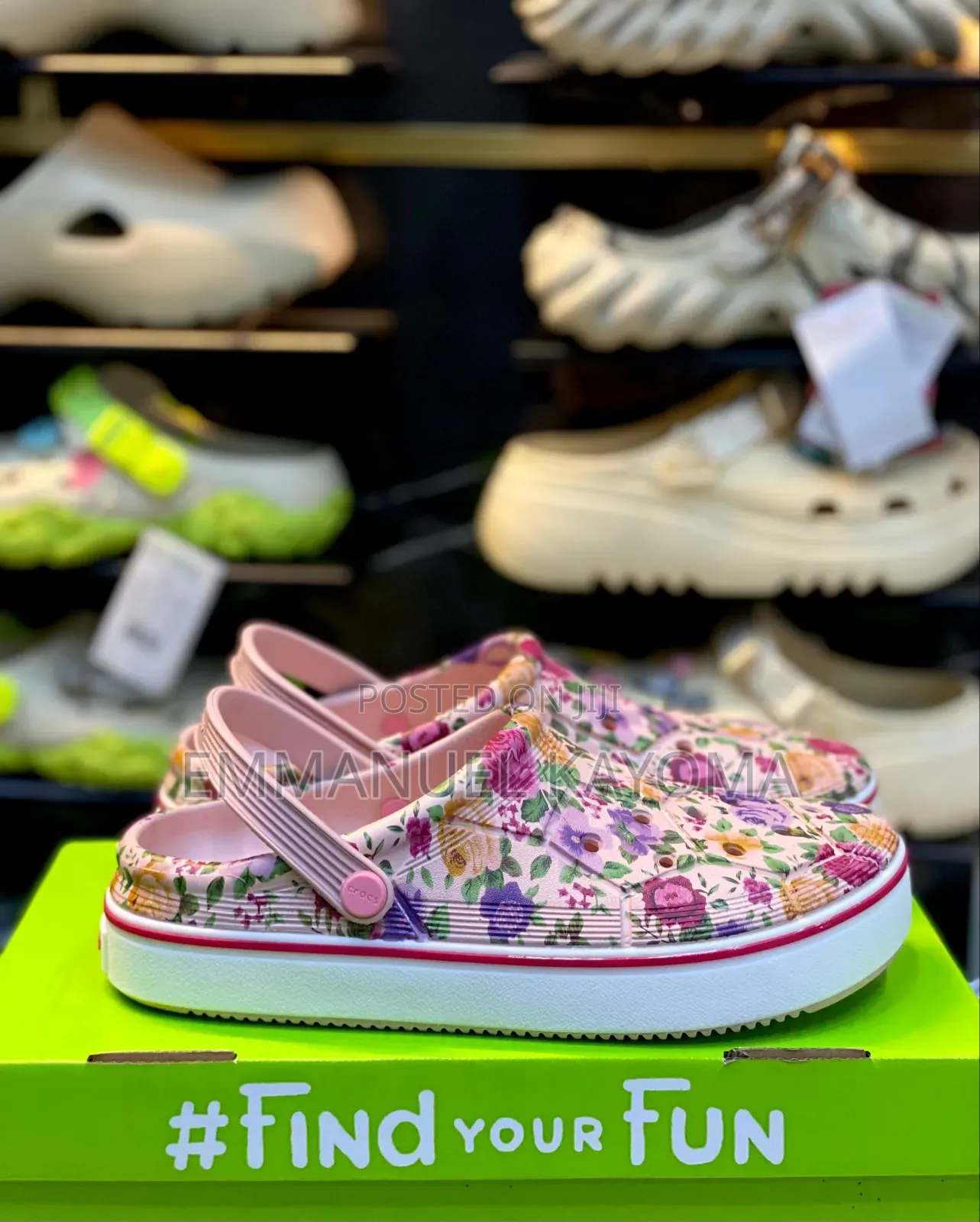 Rose Flower Crocs Band Clean Clog