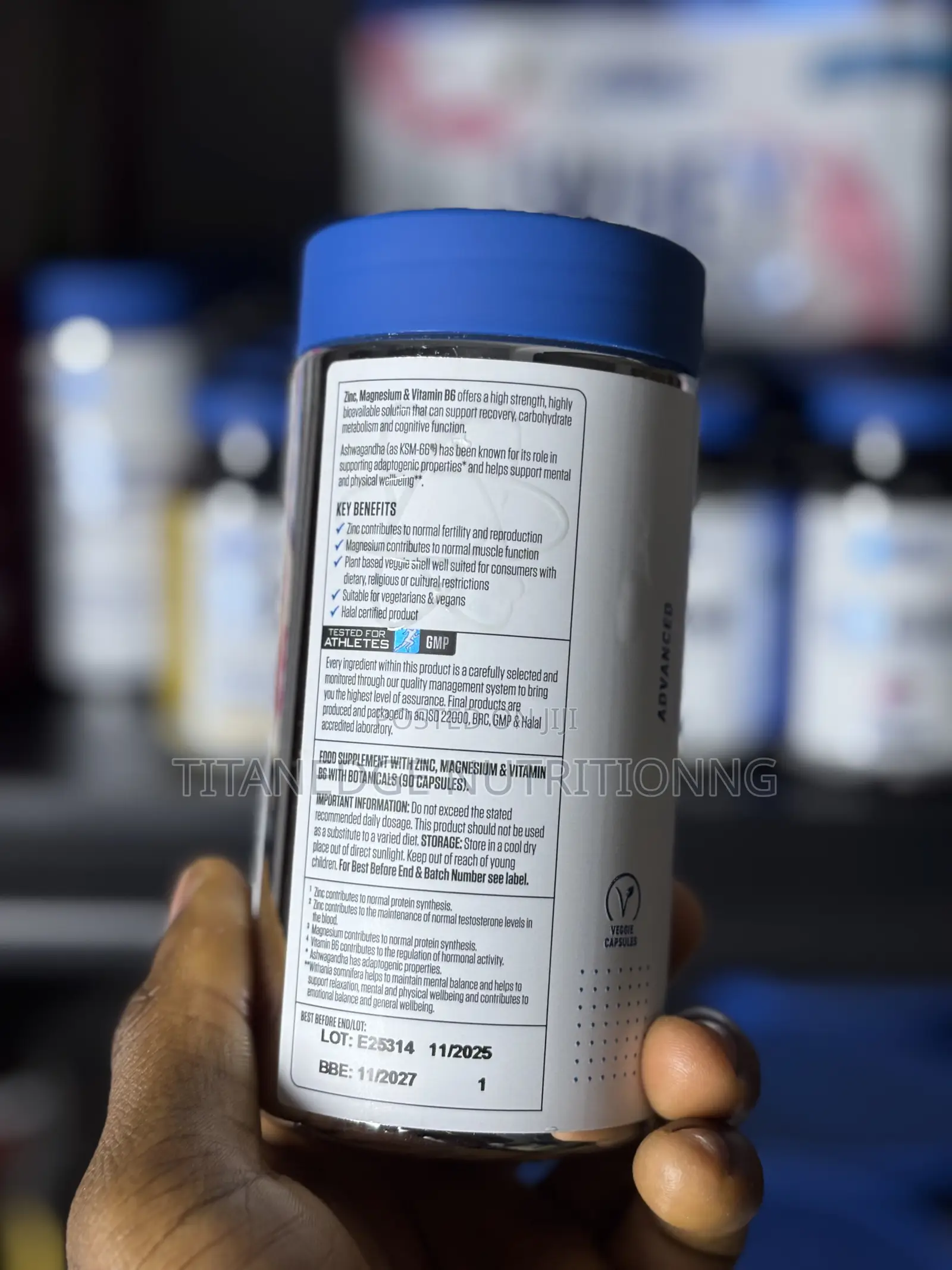 Applied Nutrition Zinc Magnesium and Vitamin B6 Plus Ashwagandha