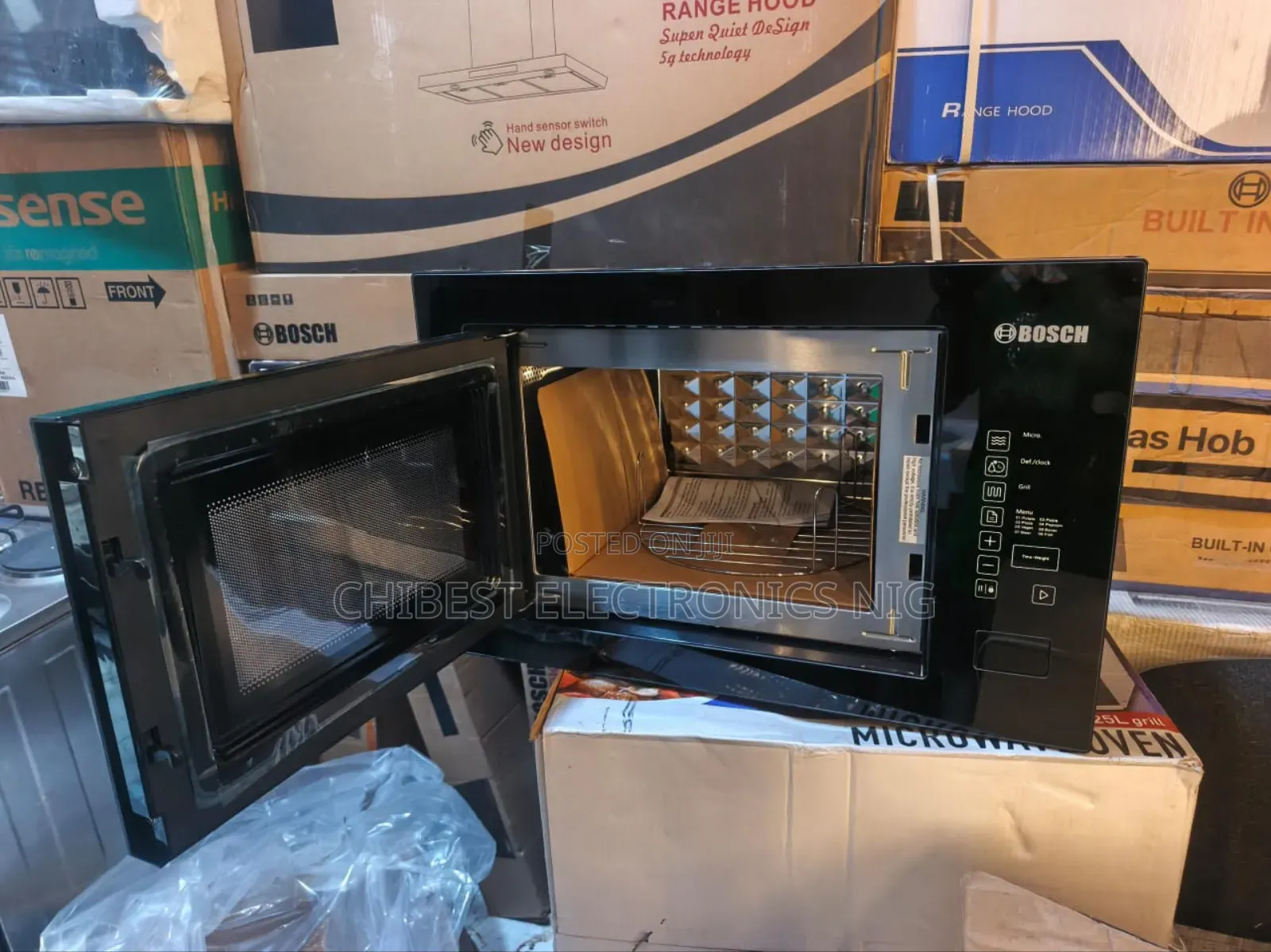 Quality Bosch Built-in Mirror Face Glass Digital Microwave With Grill