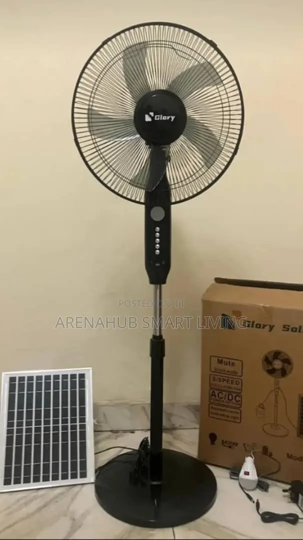 Glory Solar Rechargeable Fan With Solar Panel