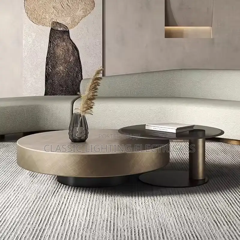 Modern Design Coffee Tables Round Metal Luxury Living Room Table
