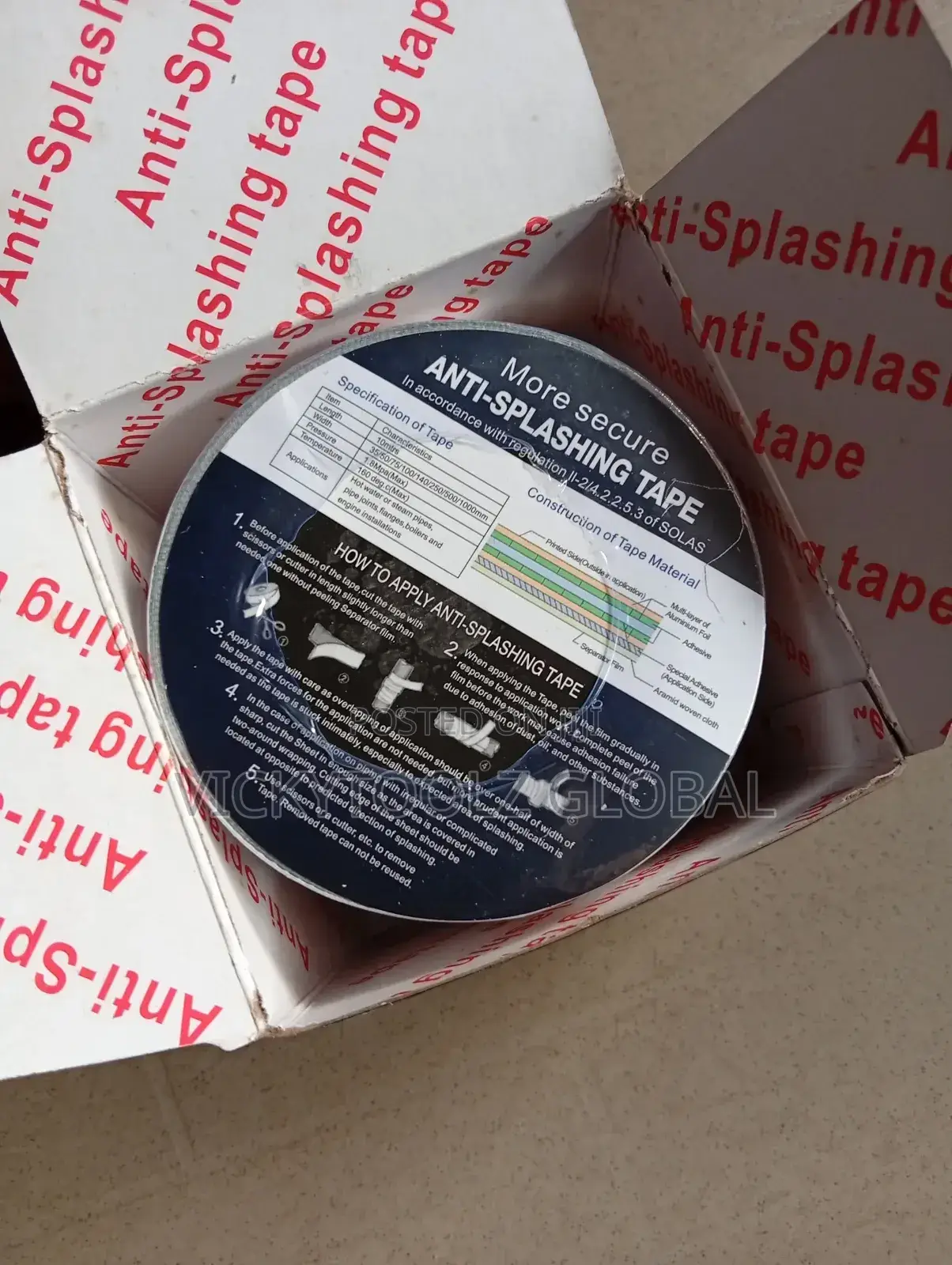 Anti Splashing Tape 100mm X 10meters