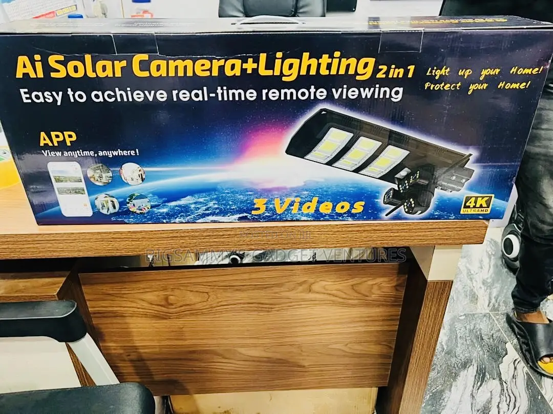 3video Ai Solar PTZ Camera+Street Light 2 in 1 (4g )