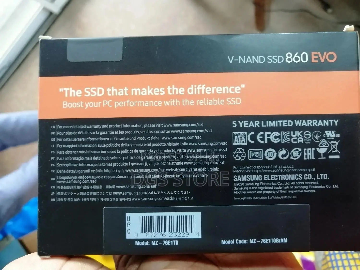 Samsung Evo 1tb SSD v-Nand Sata 6gb/S