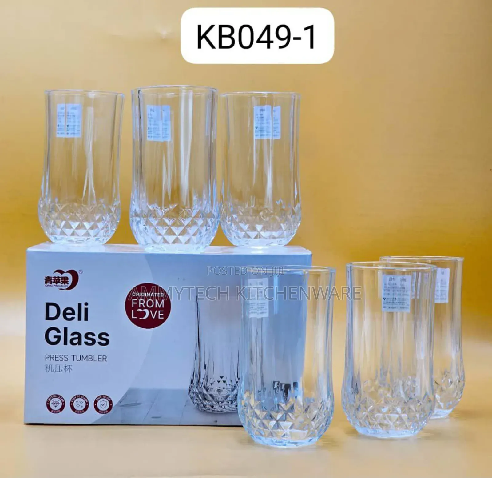 High Quality Crystals Water Glass Cups