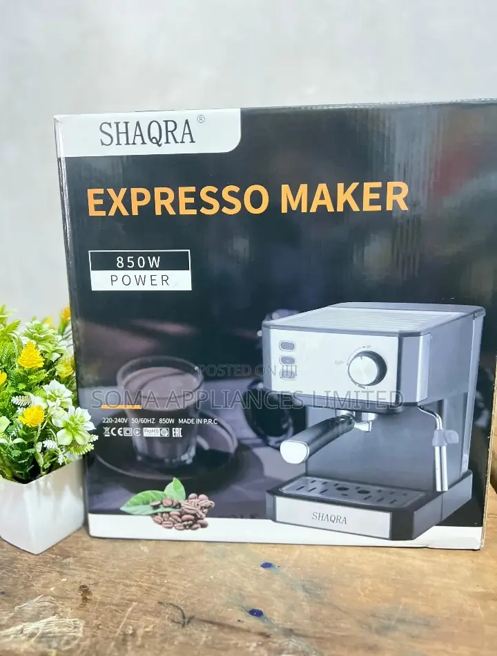 Shaqra Semi-Automatic 20bar Espresso Coffee Machine