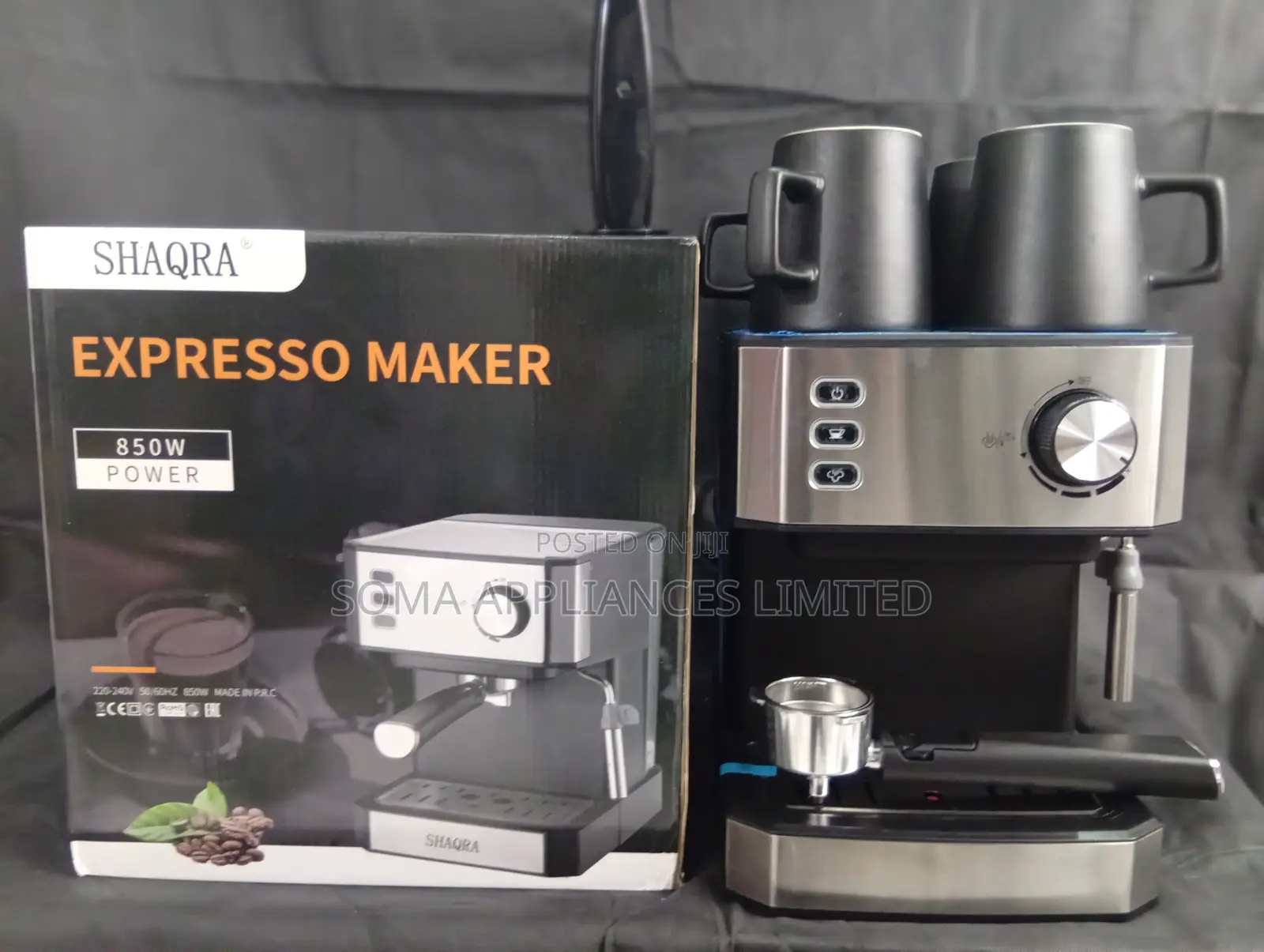 Shaqra Semi-Automatic 20bar Espresso Coffee Machine