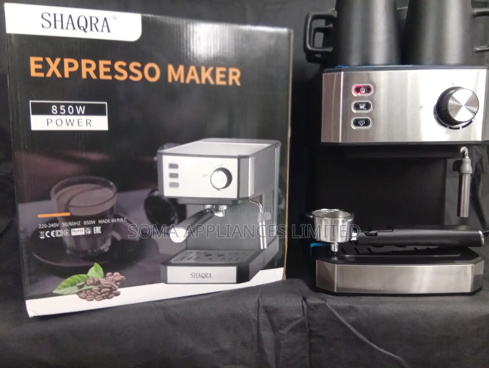 Shaqra Semi-Automatic 20bar Espresso Coffee Machine