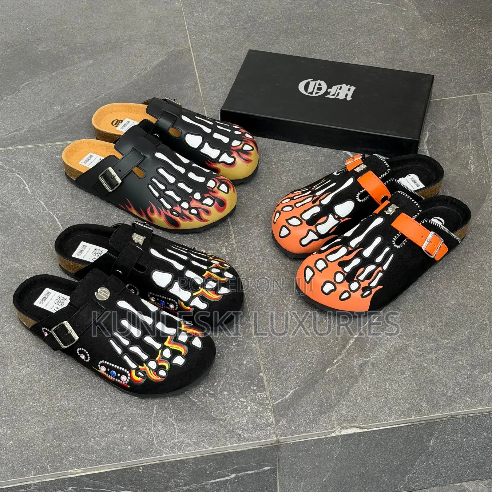 Original Octavious Marks Beaux Os Enflammes Flaming Bones Clogs