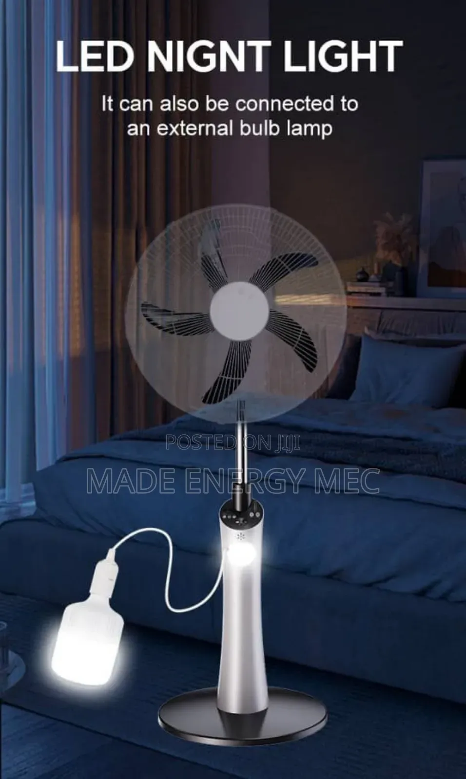 18 Inches Solar Rechargeable Fan
