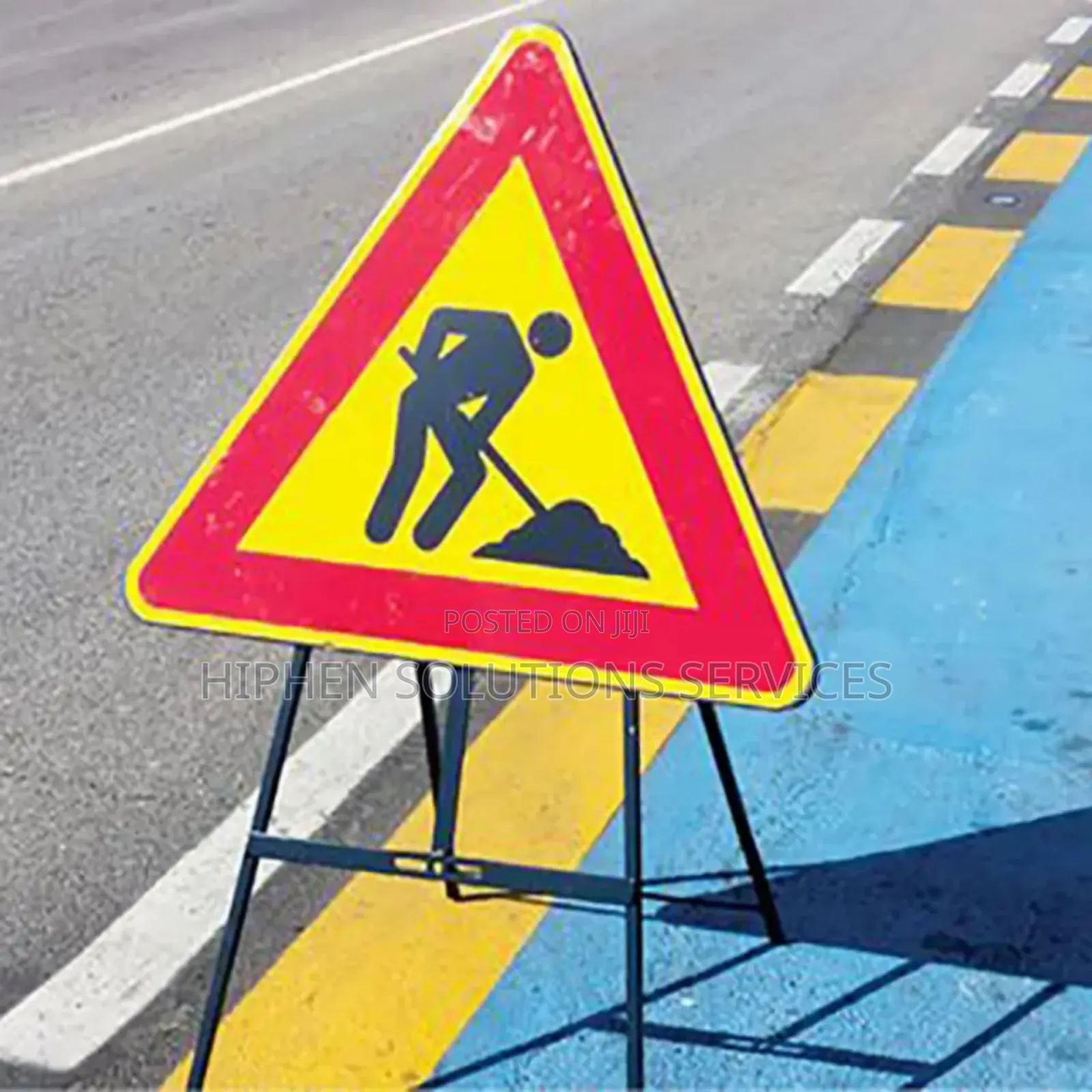 Construction Ahead Sign Royalty-free Image