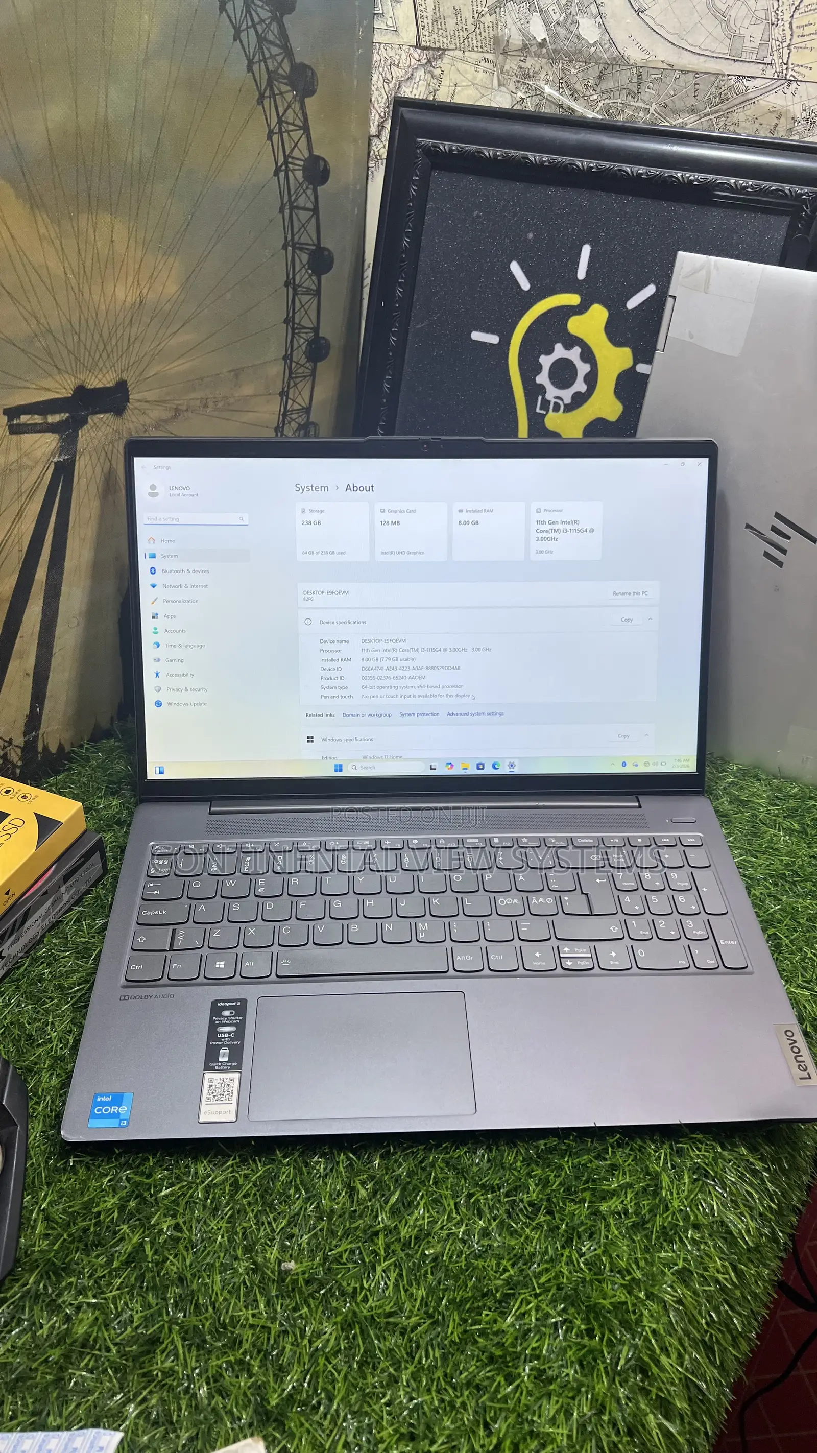 Laptop Lenovo Ideapad S145-15 8GB Intel Core I3 SSD 256GB