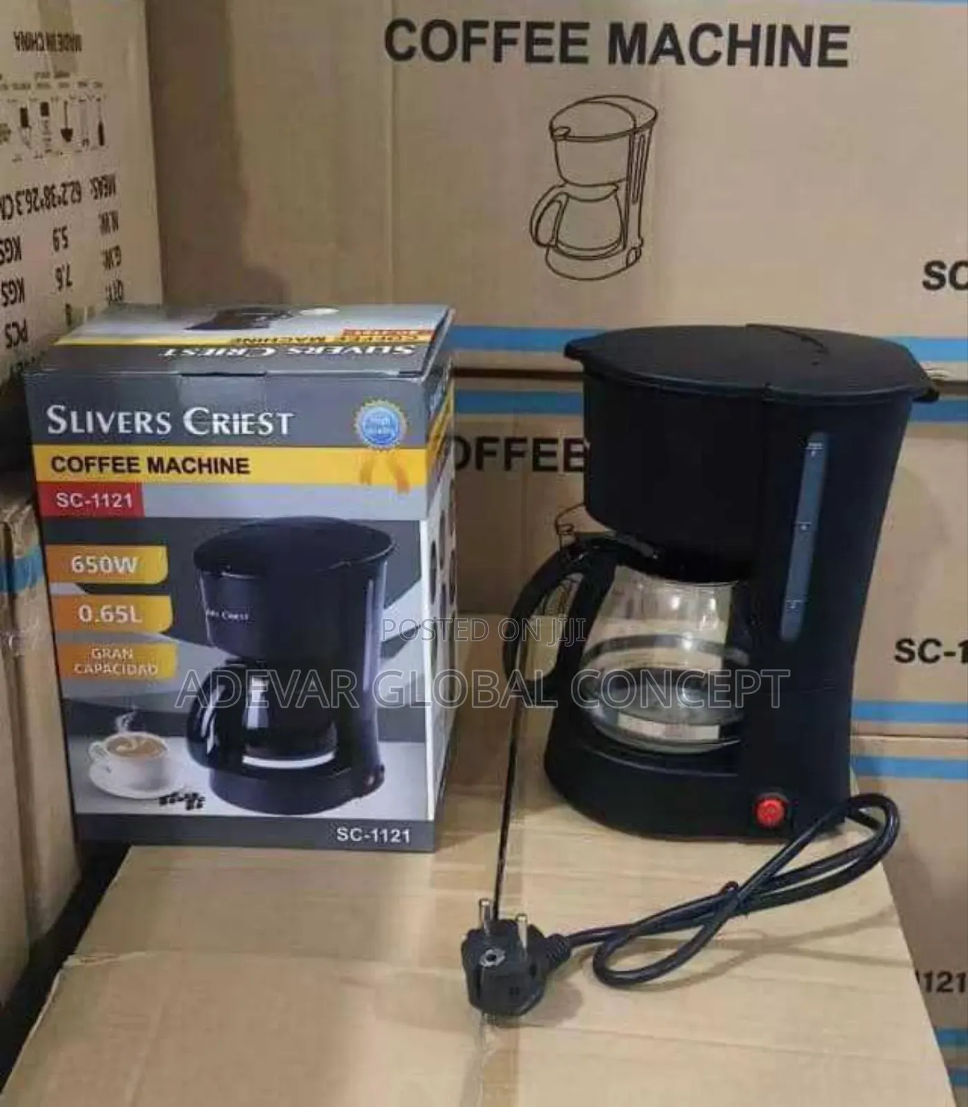 Slivers Criest Coffee Machine 0.65l ,650watts