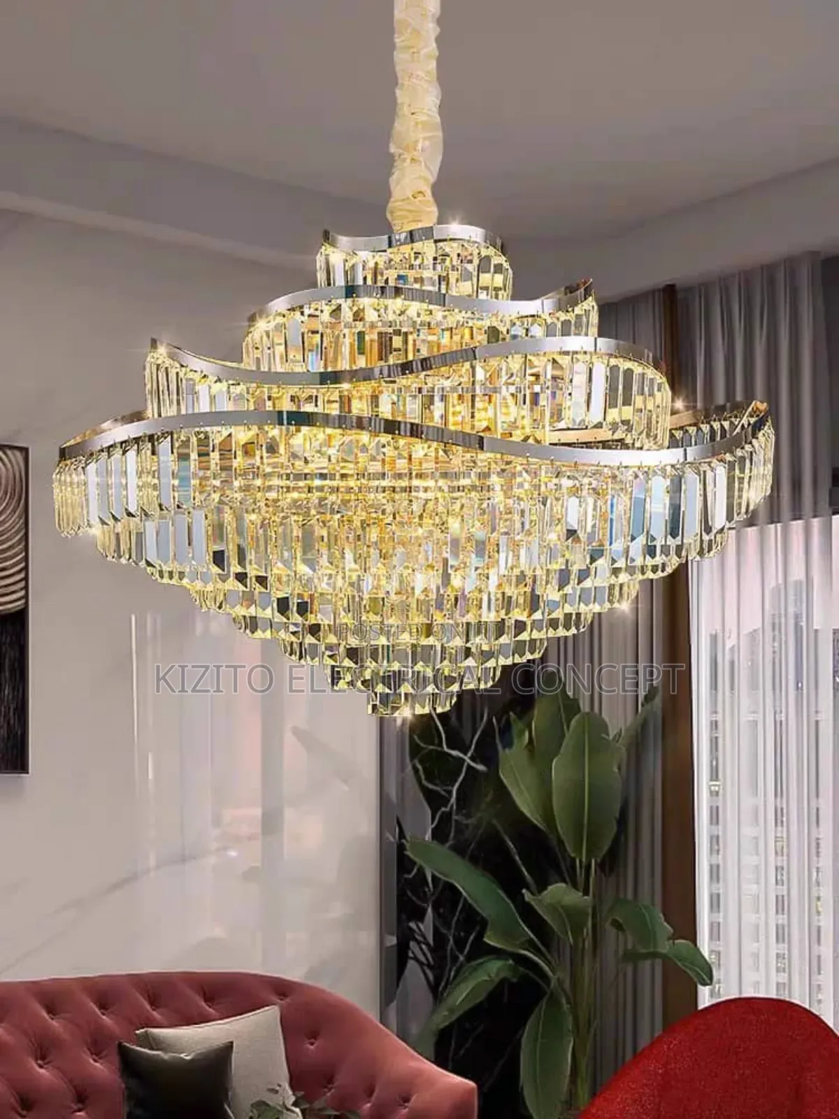 Big Luxury Crystal Glass Chandelier (800mm)