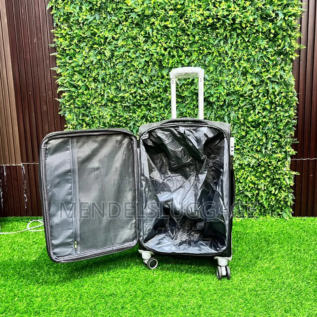 3-in-1 Black Travel Luggage Set With Spinner