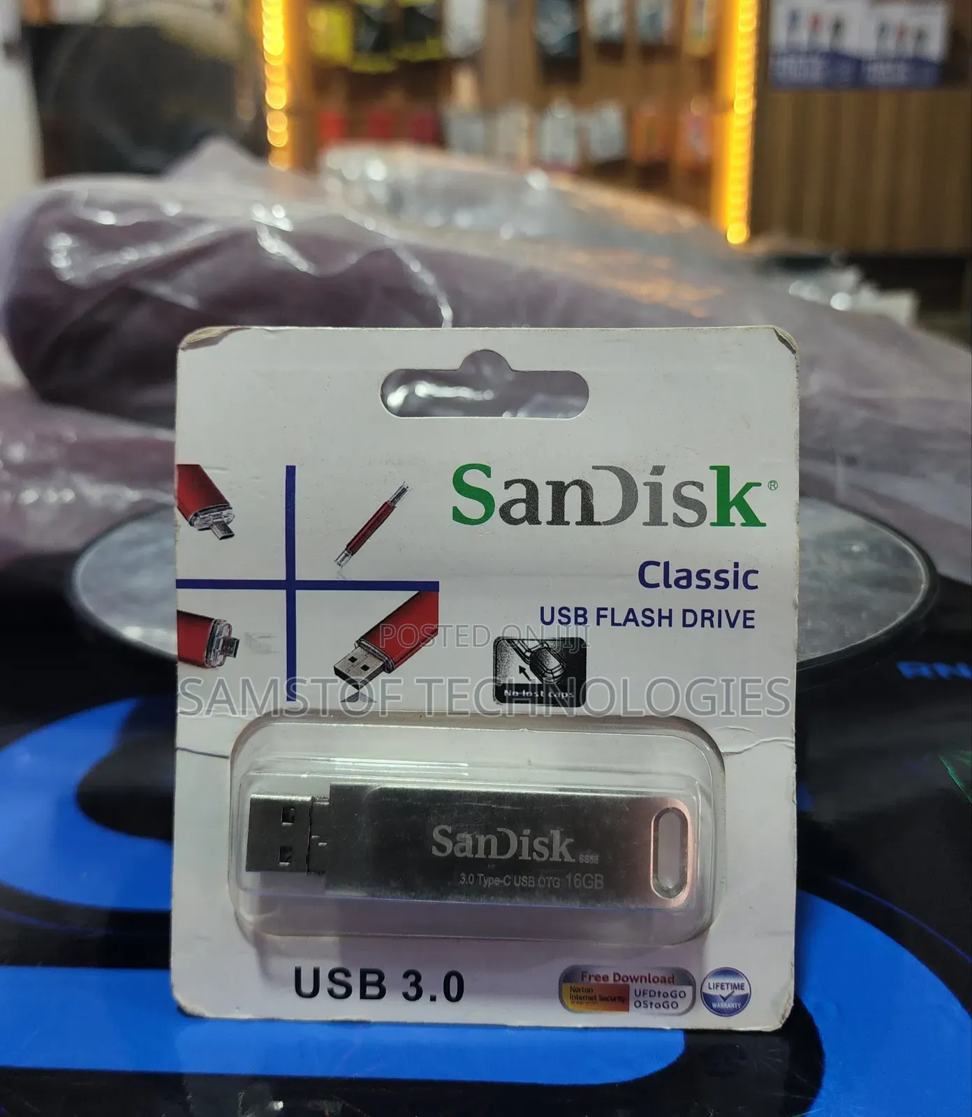 Sandisk Classic Usb Type-C 16gb Flash Drive Otg.