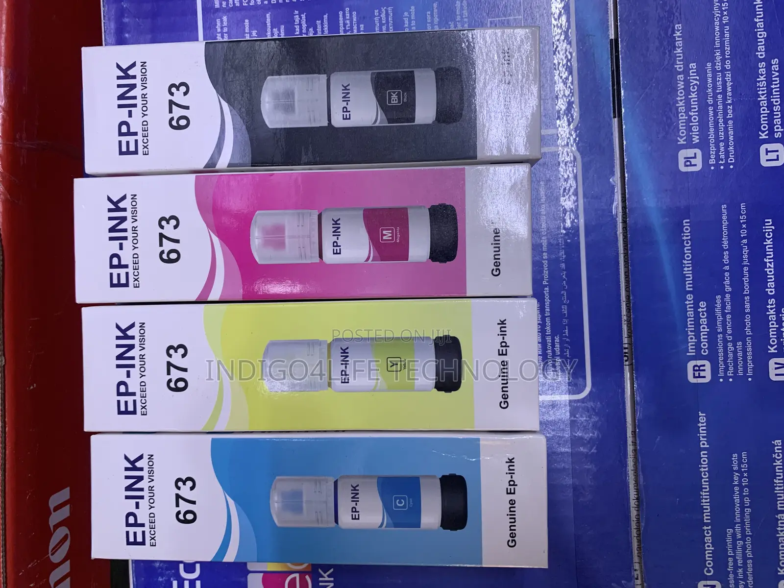 Epson 673 Genuine Ink Black Magenta Cyan Yellow