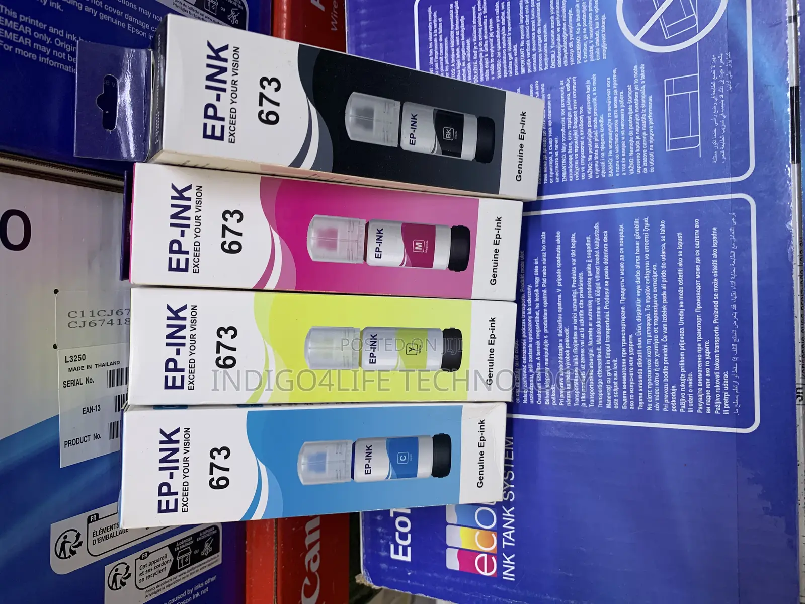 Epson 673 Genuine Ink Black Magenta Cyan Yellow