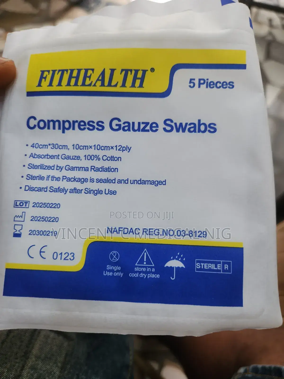 Fithealth Compress Gauze Swabs 10cmx10cm, 12ply
