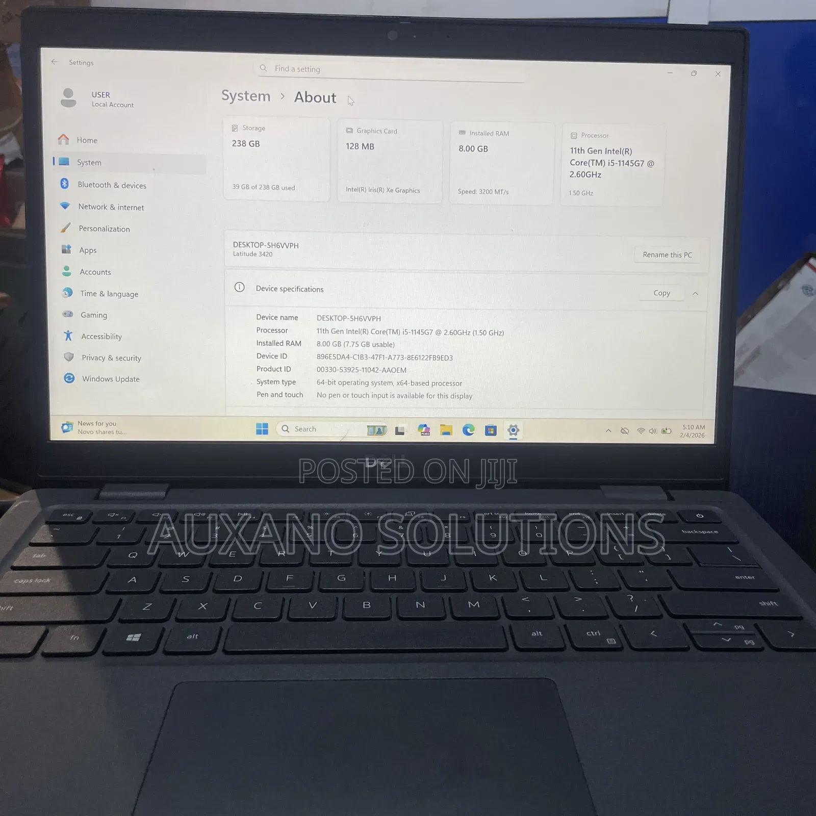 Laptop Dell Latitude 3420 8GB Intel Core I5 SSD 256GB