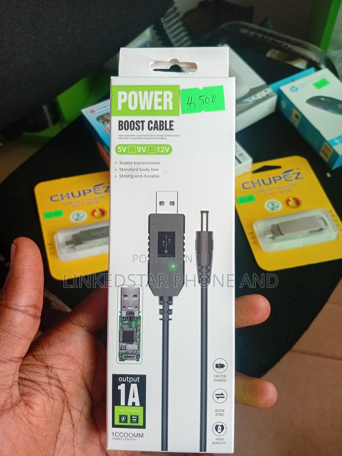 Usb Power Boost Cable _ 5v To 12v For Wifi And Fan