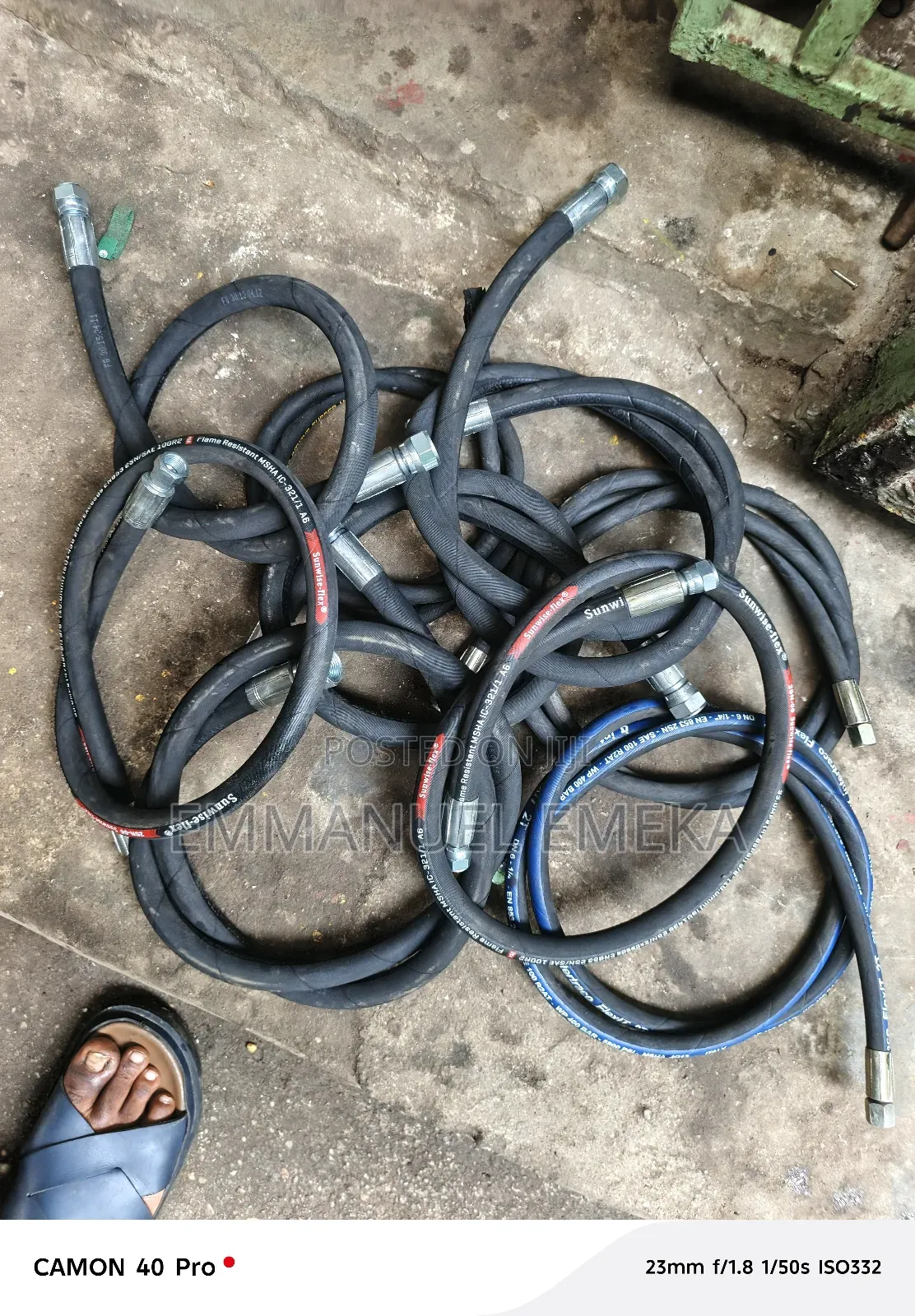 High-Pressure Hydraulic Hoses, Commonly Used in Industrial.