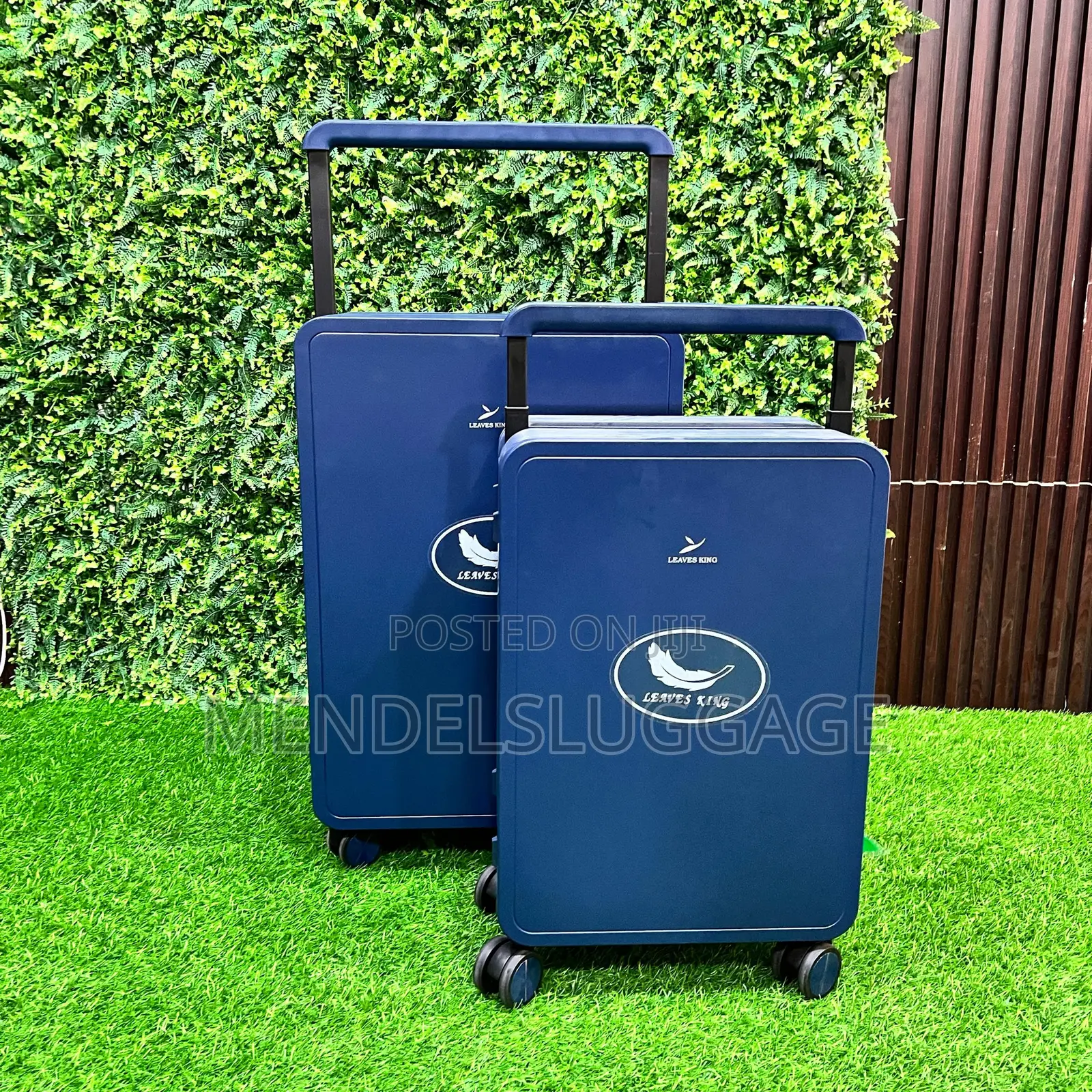 Leaves King Hard Shell Travel Suitcase With Spinner Wheels – Navy Blue