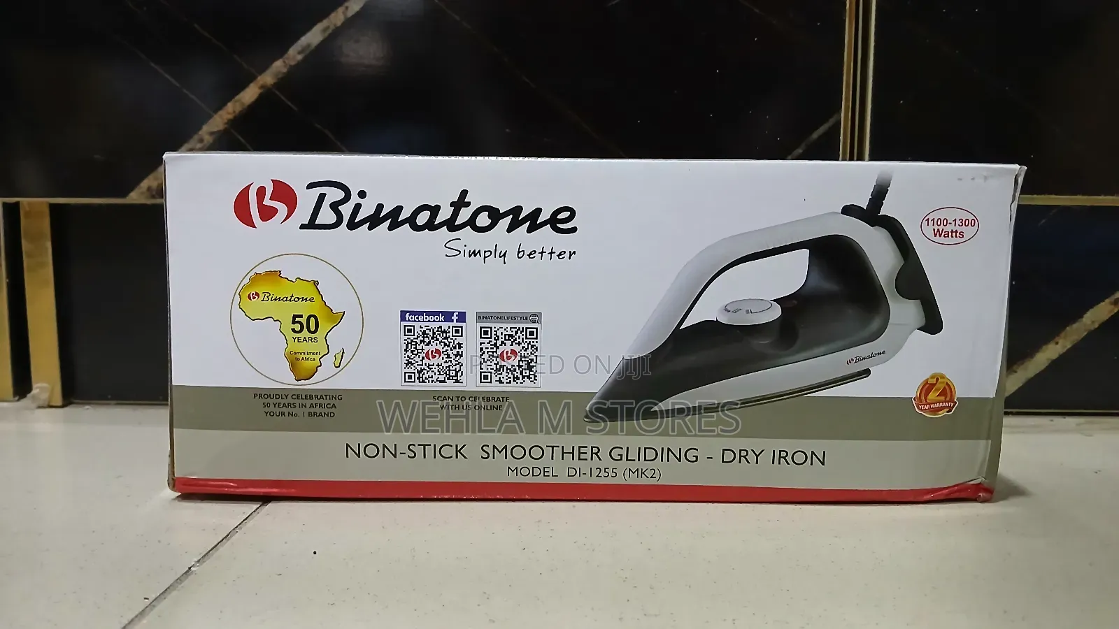 Binatone Non-Stick Smoother Gliding Dry Iron Di-1255 (Mk2)