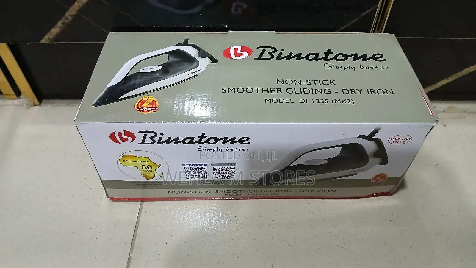 Binatone Non-Stick Smoother Gliding Dry Iron Di-1255 (Mk2)