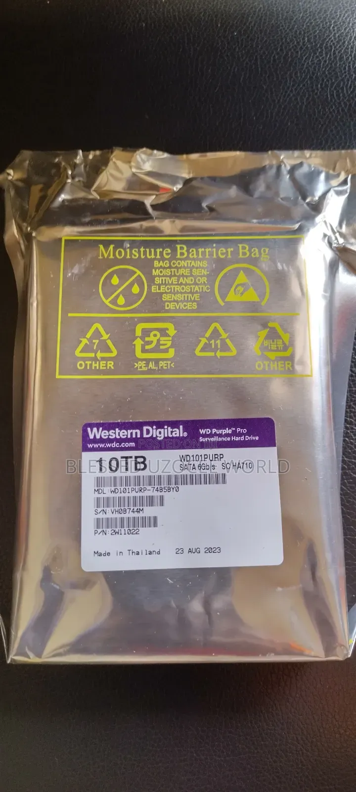 10tb Wd Purple Surveillance Harddrive for Cctv, Nvr, Dvr, Server Uses