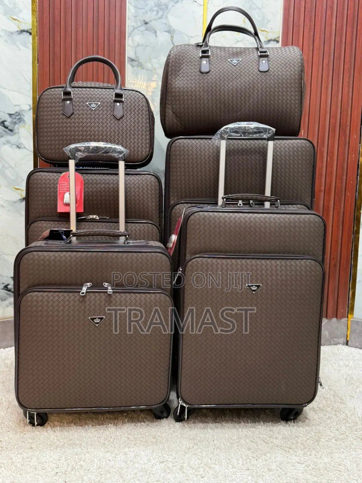 Leather Travel 6-piece Set - Available In Black & Brown