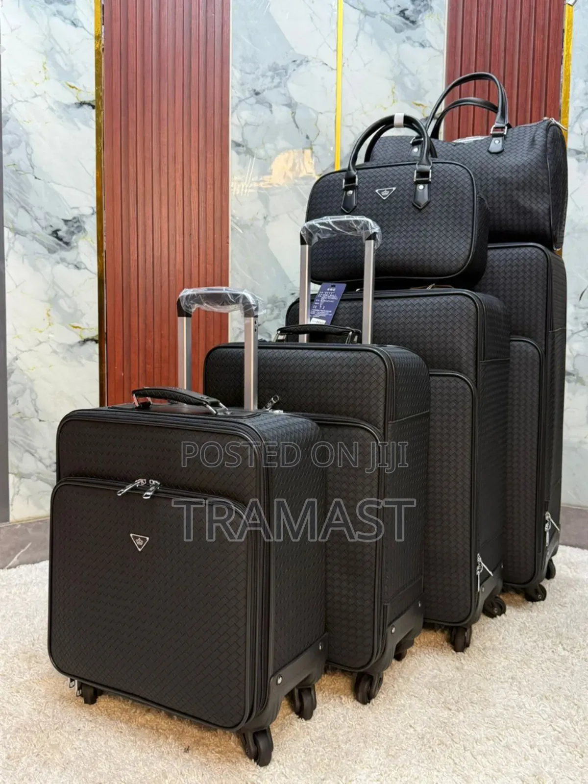 Leather Travel 6-piece Set - Available In Black & Brown